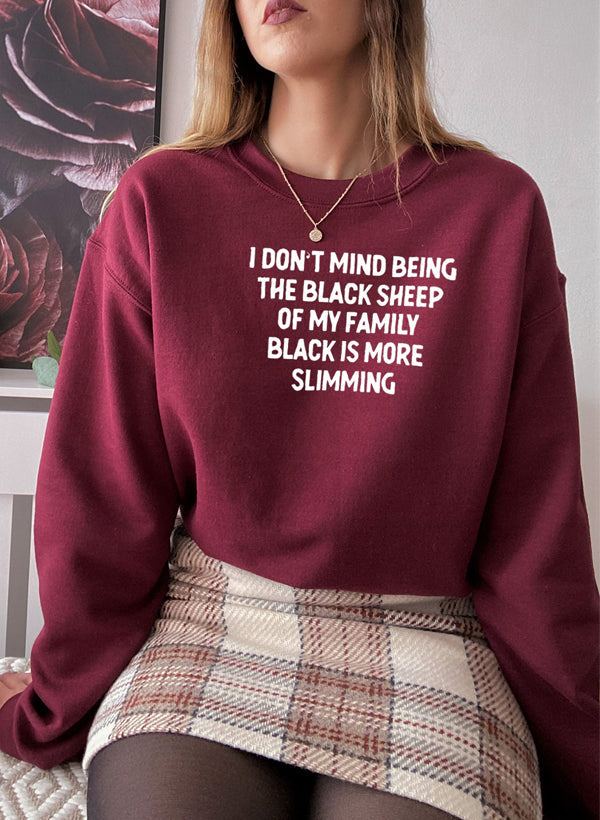 I Dont Mind Being The Black Sheep Of My Family Sweat Shirt shopmerchmallow Virgin Teez - Black Hoodie