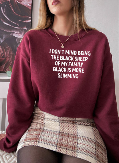 I Dont Mind Being The Black Sheep Of My Family Sweat Shirt shopmerchmallow Virgin Teez - Black Hoodie