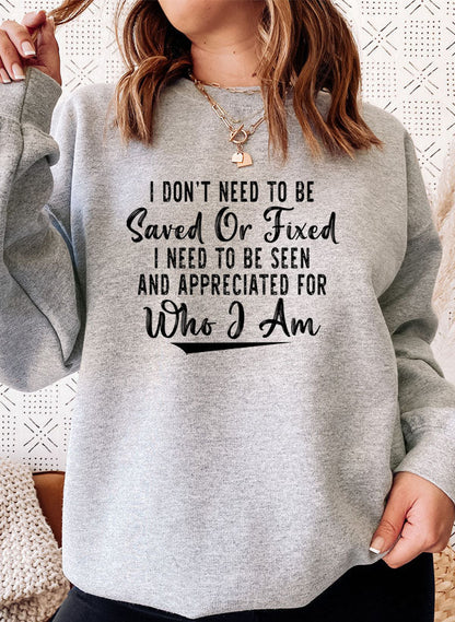 I Dont Need To Be Saved Or Fixed Sweat Shirt shopmerchmallow Virgin Teez - Black Hoodie