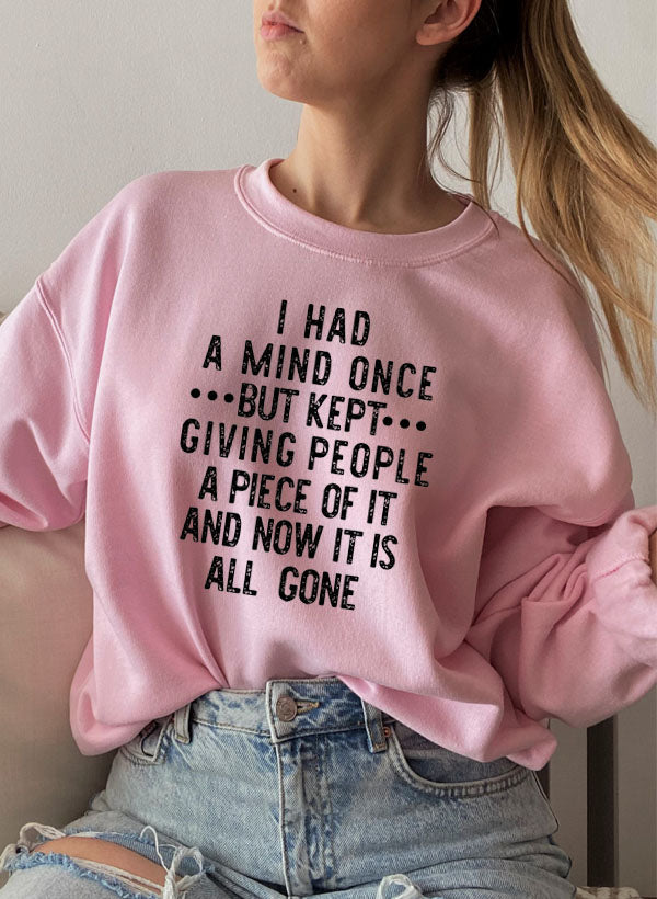 I Had A Mind Once Sweat Shirt shopmerchmallow Virgin Teez - Black Hoodie