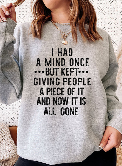 I Had A Mind Once Sweat Shirt shopmerchmallow Virgin Teez - Black Hoodie