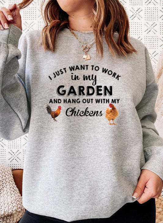 I Just Want To Work In My Garden Sweat Shirt shopmerchmallow Virgin Teez - Black Hoodie