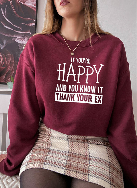 If Youre Happy And You Know It Sweat Shirt shopmerchmallow Virgin Teez - Black Hoodie