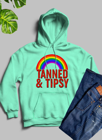 Tanned & Tipsy Hoodie shopmerchmallow Virgin Teez - Black Hoodie