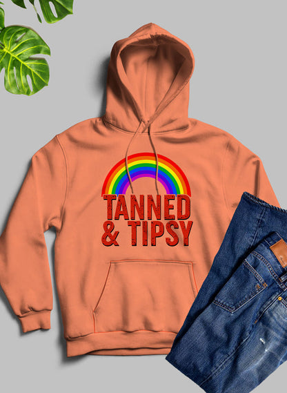 Tanned & Tipsy Hoodie shopmerchmallow Virgin Teez - Black Hoodie