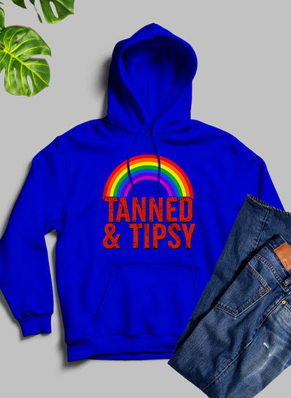 Tanned & Tipsy Hoodie shopmerchmallow Virgin Teez - Black Hoodie