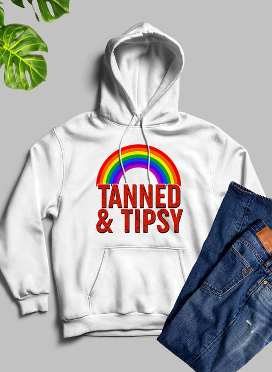 Tanned & Tipsy Hoodie shopmerchmallow Virgin Teez - Black Hoodie