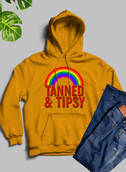 Tanned & Tipsy Hoodie shopmerchmallow Virgin Teez - Black Hoodie