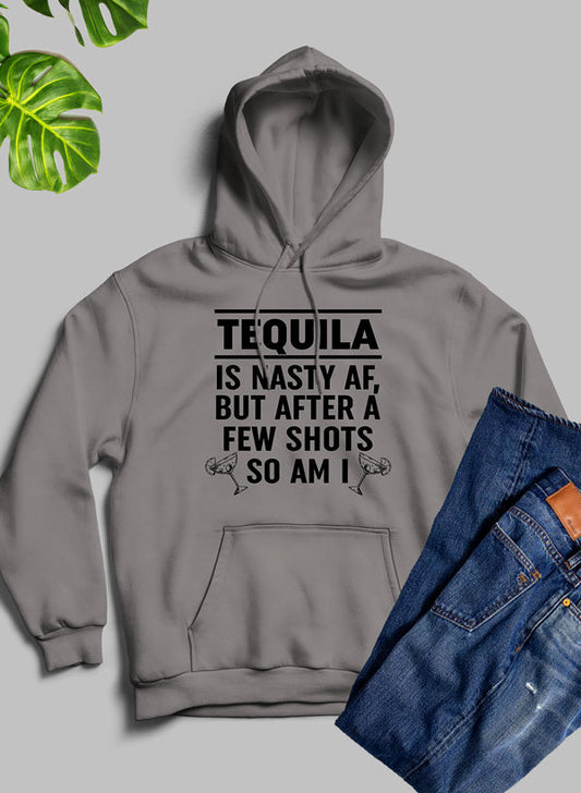 Tequila Is Nasty AF Hoodie shopmerchmallow Virgin Teez - Black Hoodie
