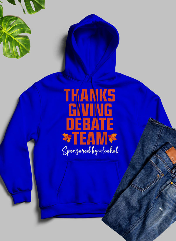 Thanksgiving Debate Team Hoodie shopmerchmallow Virgin Teez - Black Hoodie