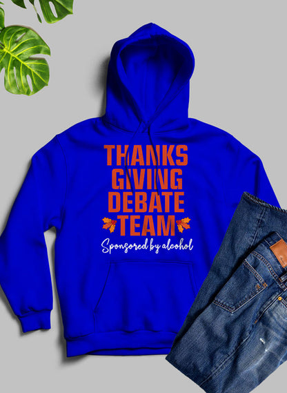Thanksgiving Debate Team Hoodie shopmerchmallow Virgin Teez - Black Hoodie