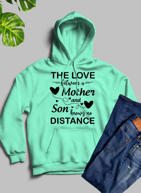 The Love Between A Mother And Son Knows No Distance Hoodie shopmerchmallow Virgin Teez - Black Hoodie