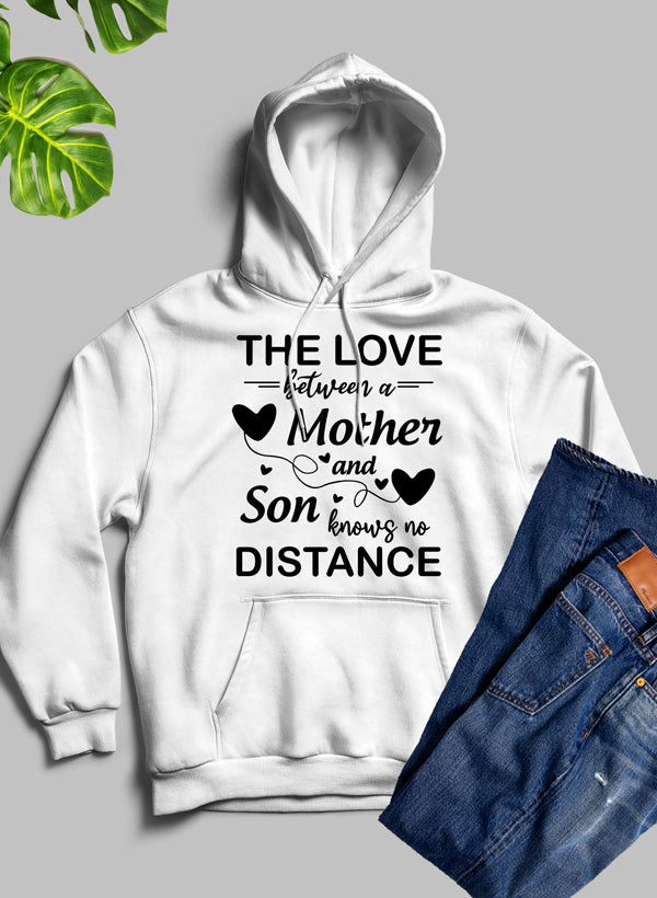 The Love Between A Mother And Son Knows No Distance Hoodie shopmerchmallow Virgin Teez - Black Hoodie
