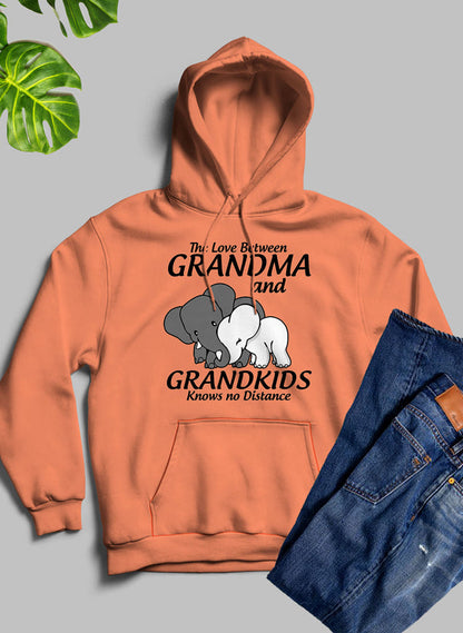 The Love Between Grandma And Grandkids Knows No Distance Hoodie shopmerchmallow Virgin Teez - Black Hoodie