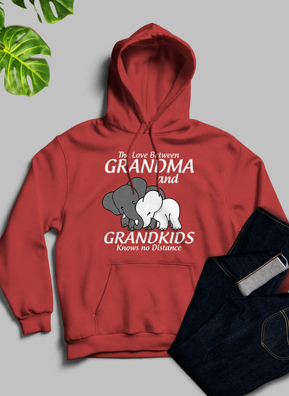 The Love Between Grandma And Grandkids Knows No Distance Hoodie shopmerchmallow Virgin Teez - Black Hoodie