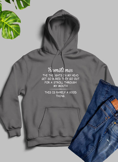 The Thoughts In My Head Get So Bored Hoodie shopmerchmallow Virgin Teez - Black Hoodie