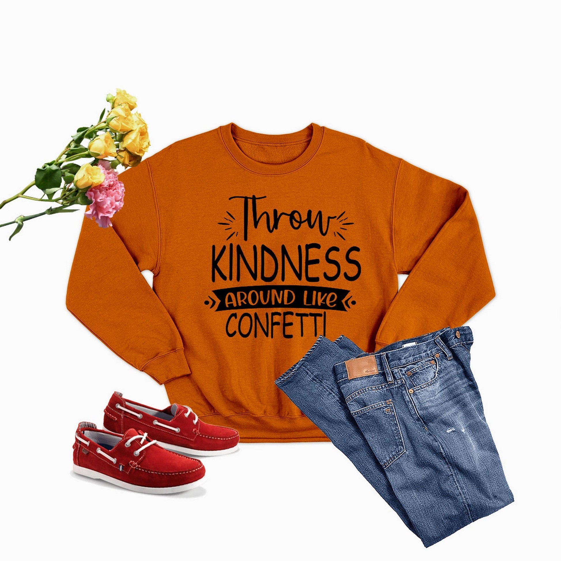 Throw Kindness Around Like Confetti Sweat Shirt shopmerchmallow Throw Kindness Around Like Confetti Sweat Shirt