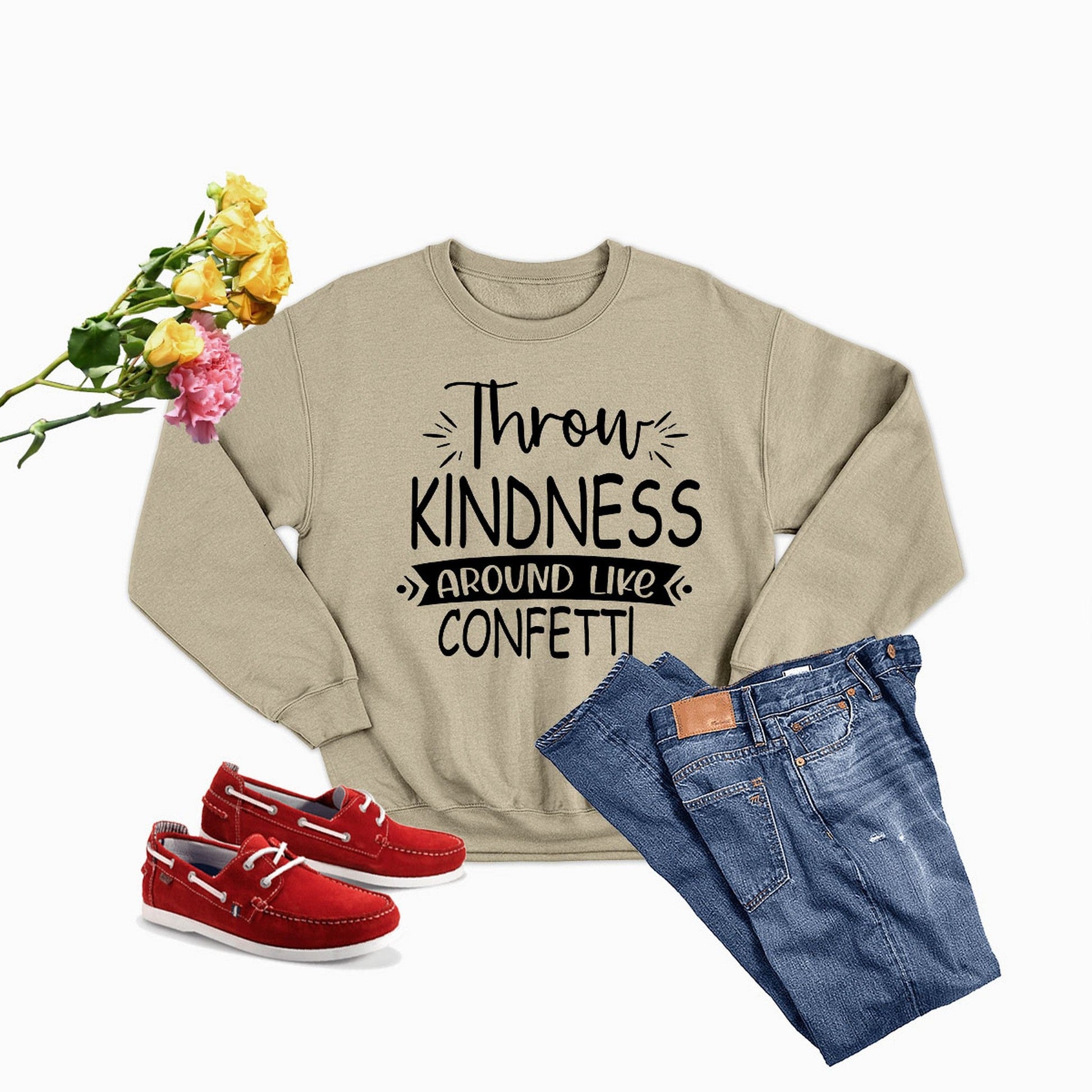 Throw Kindness Around Like Confetti Sweat Shirt shopmerchmallow Throw Kindness Around Like Confetti Sweat Shirt