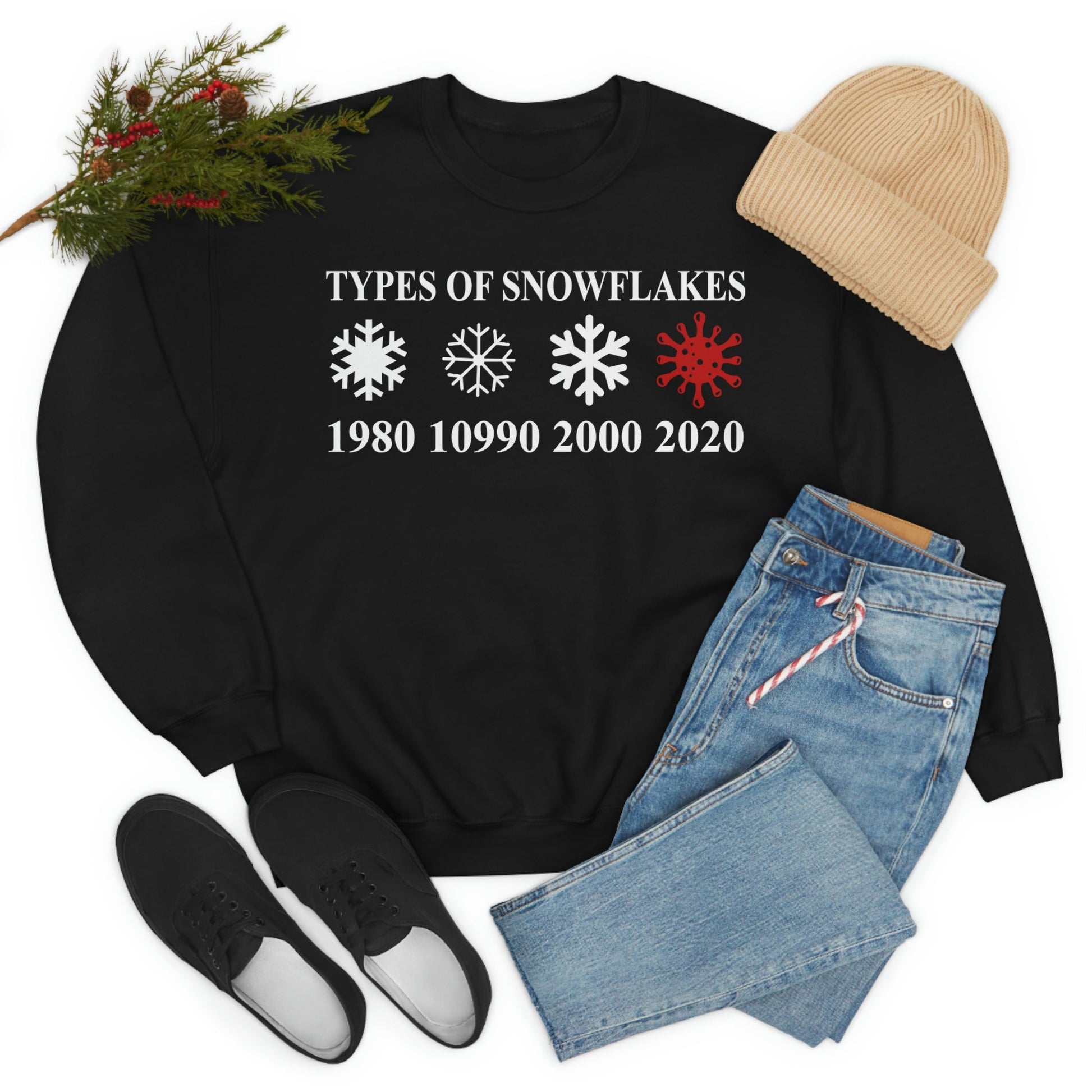 Types Of Snowflakes Sweat Shirt shopmerchmallow Types Of Snowflakes Sweat Shirt