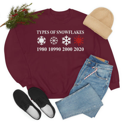 Types Of Snowflakes Sweat Shirt shopmerchmallow Types Of Snowflakes Sweat Shirt