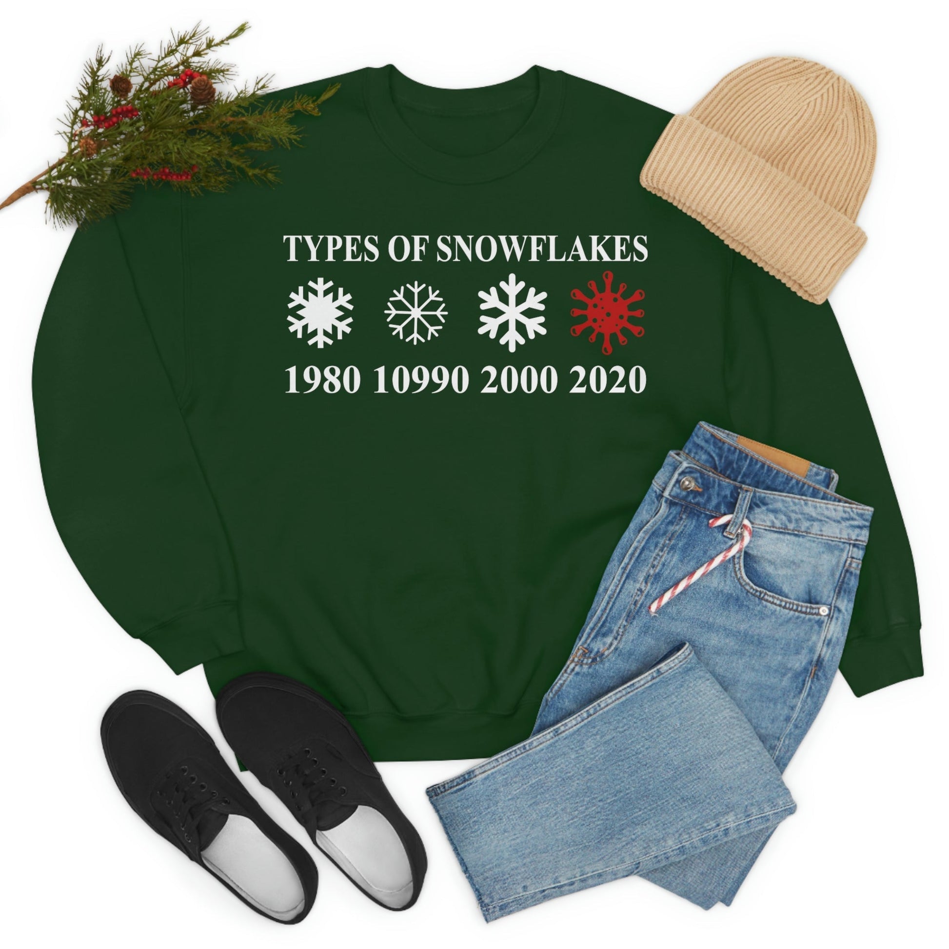 Types Of Snowflakes Sweat Shirt shopmerchmallow Types Of Snowflakes Sweat Shirt