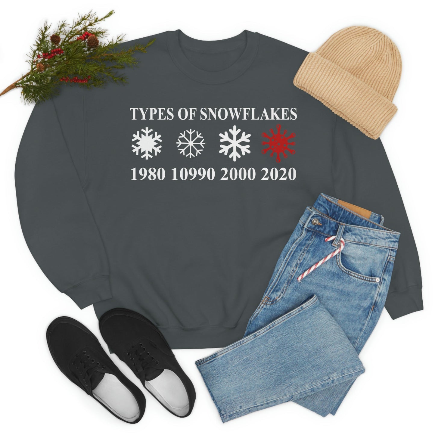 Types Of Snowflakes Sweat Shirt shopmerchmallow Types Of Snowflakes Sweat Shirt