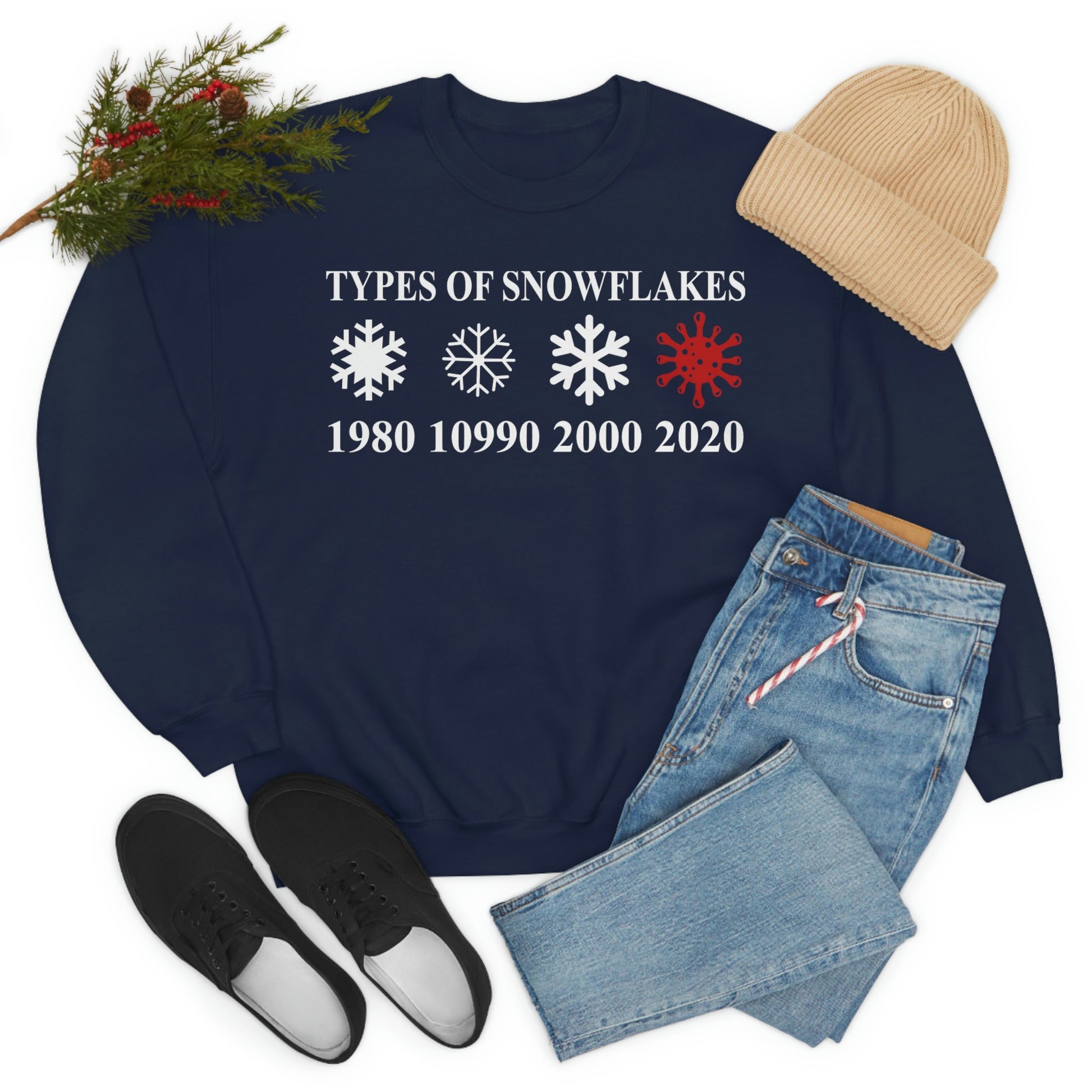 Types Of Snowflakes Sweat Shirt shopmerchmallow Types Of Snowflakes Sweat Shirt