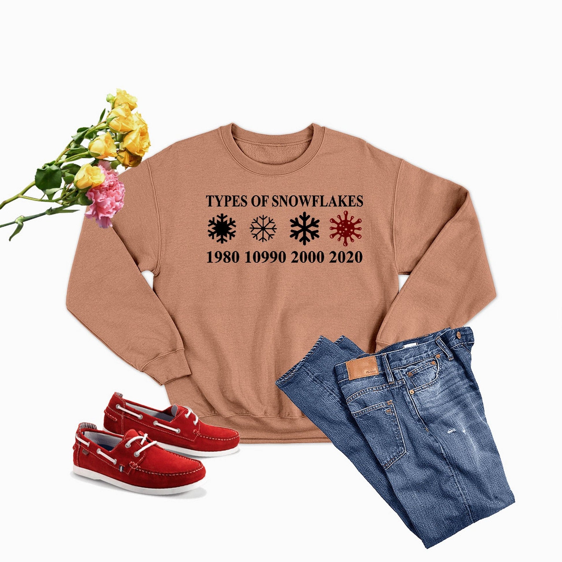 Types Of Snowflakes Sweat Shirt shopmerchmallow Types Of Snowflakes Sweat Shirt