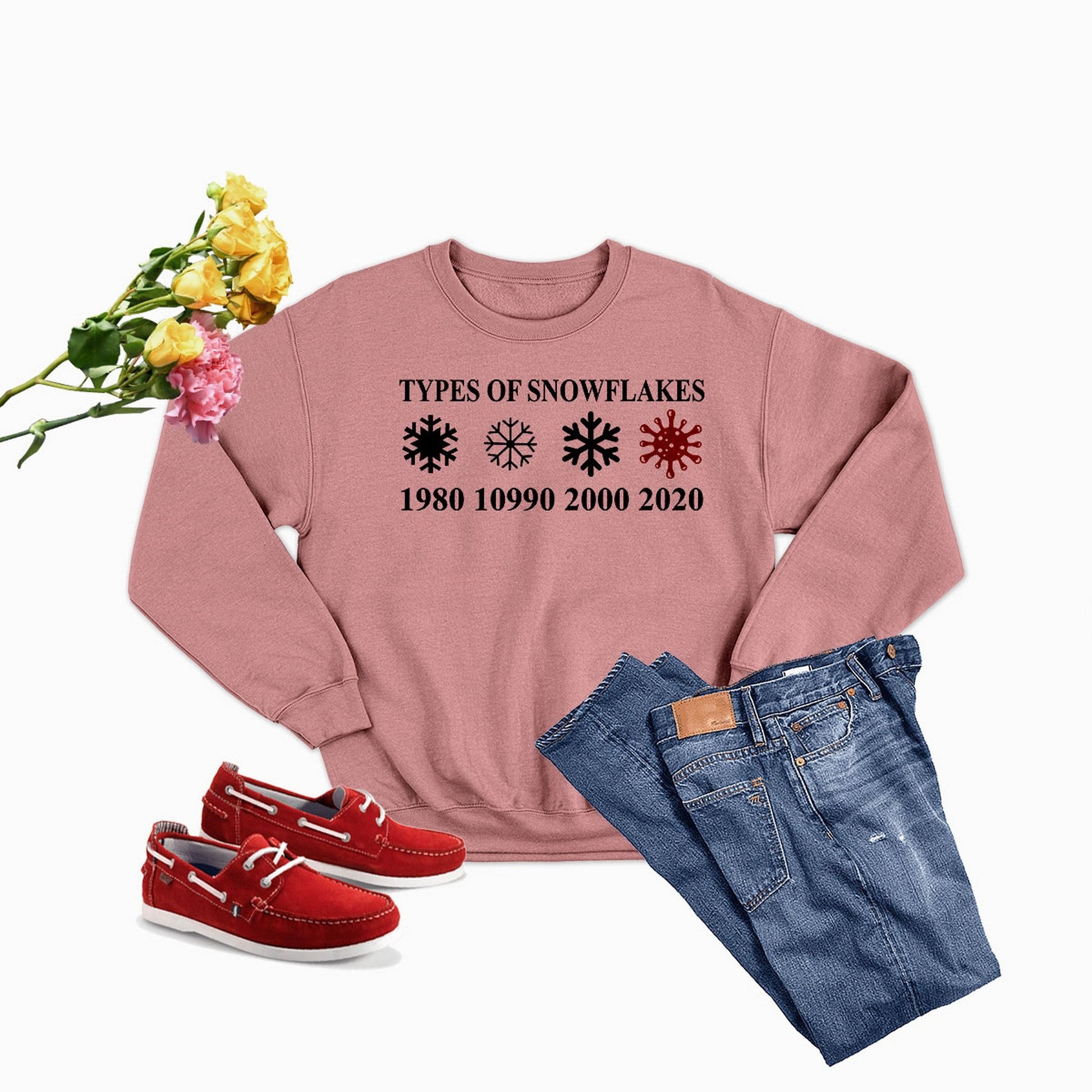 Types Of Snowflakes Sweat Shirt shopmerchmallow Types Of Snowflakes Sweat Shirt
