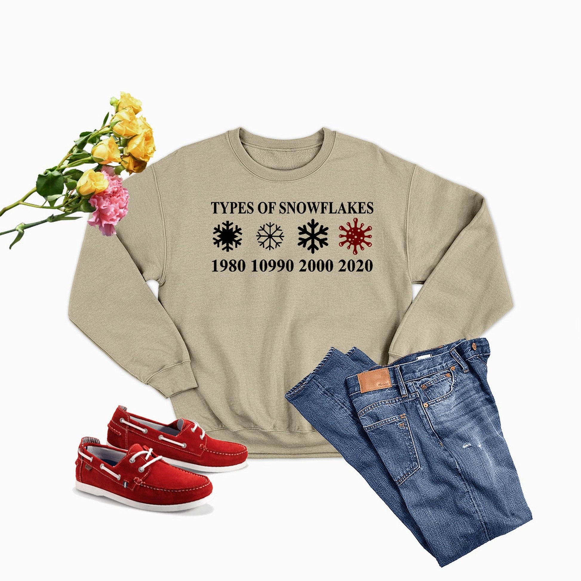 Types Of Snowflakes Sweat Shirt shopmerchmallow Types Of Snowflakes Sweat Shirt