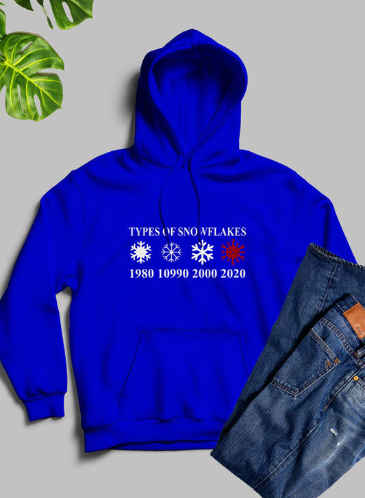 Types Of Snowflakes Hoodie shopmerchmallow Virgin Teez - Black Hoodie