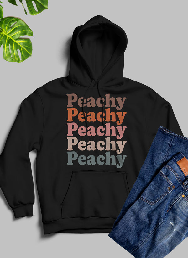 Vintage Colors Peachy Hoodie shopmerchmallow Virgin Teez - Black Hoodie
