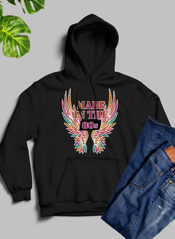 Vintage Inspired Made In The 80s Hoodie shopmerchmallow Virgin Teez - Black Hoodie