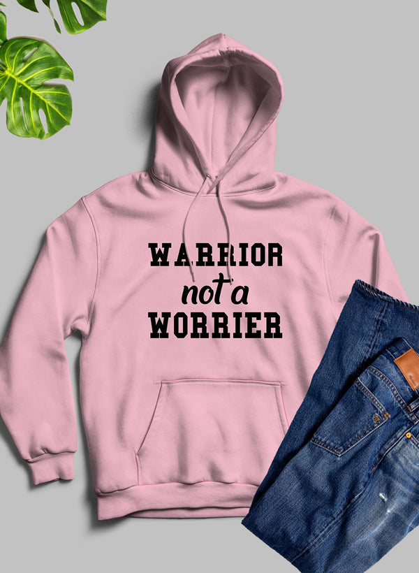 Warrior Not A Worrier Hoodie shopmerchmallow Virgin Teez - Black Hoodie