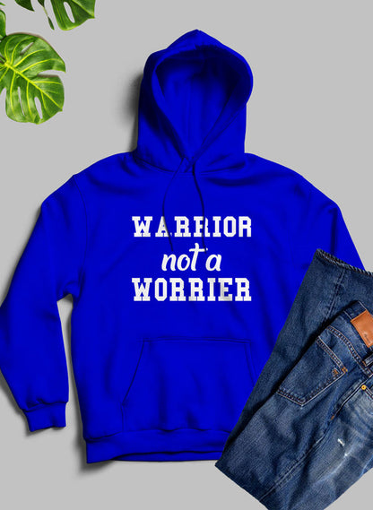 Warrior Not A Worrier Hoodie shopmerchmallow Virgin Teez - Black Hoodie