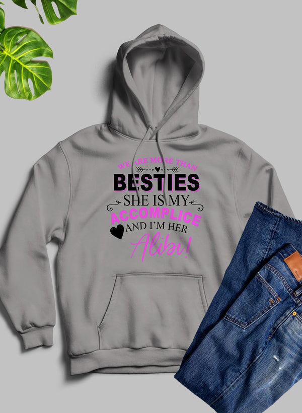 We Are More Than Besties Hoodie shopmerchmallow Virgin Teez - Black Hoodie