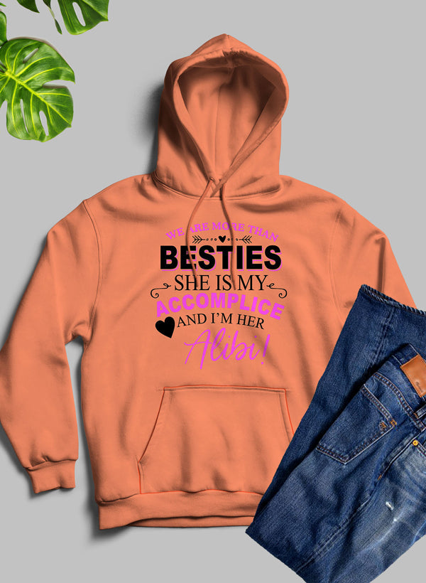 We Are More Than Besties Hoodie shopmerchmallow Virgin Teez - Black Hoodie