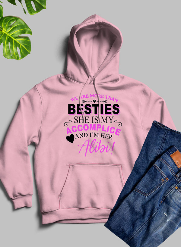 We Are More Than Besties Hoodie shopmerchmallow Virgin Teez - Black Hoodie