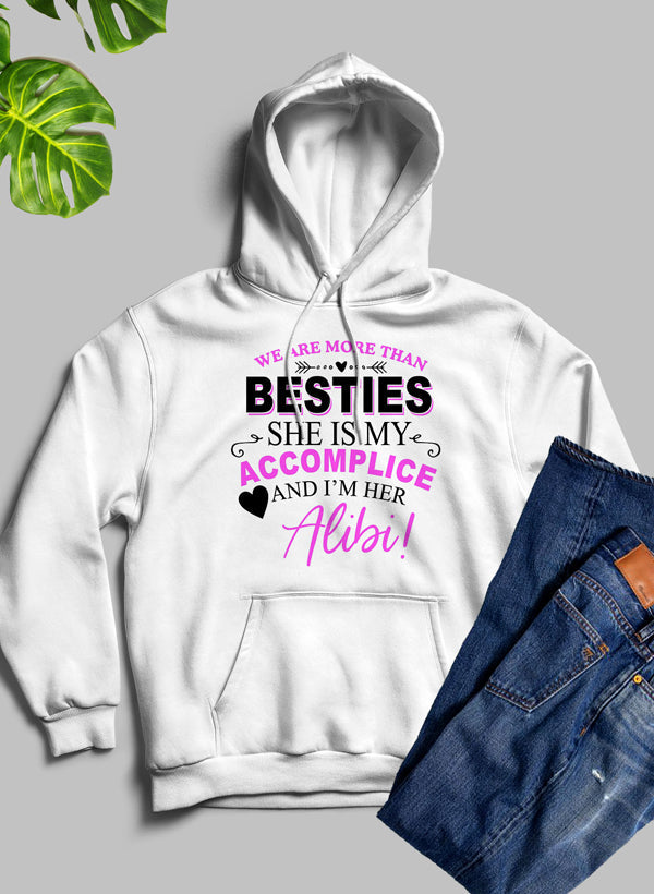 We Are More Than Besties Hoodie shopmerchmallow Virgin Teez - Black Hoodie