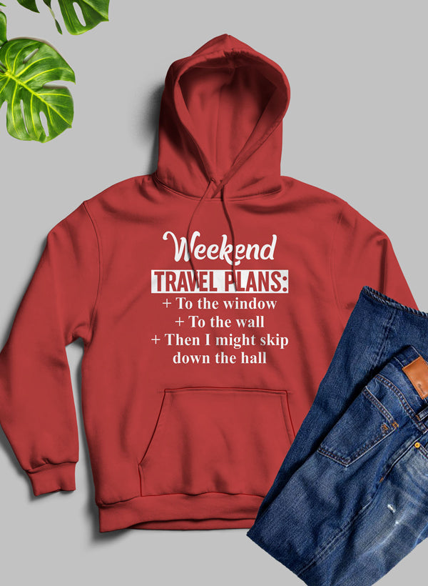 Weekend Travel Plans Hoodie shopmerchmallow Virgin Teez - Black Hoodie