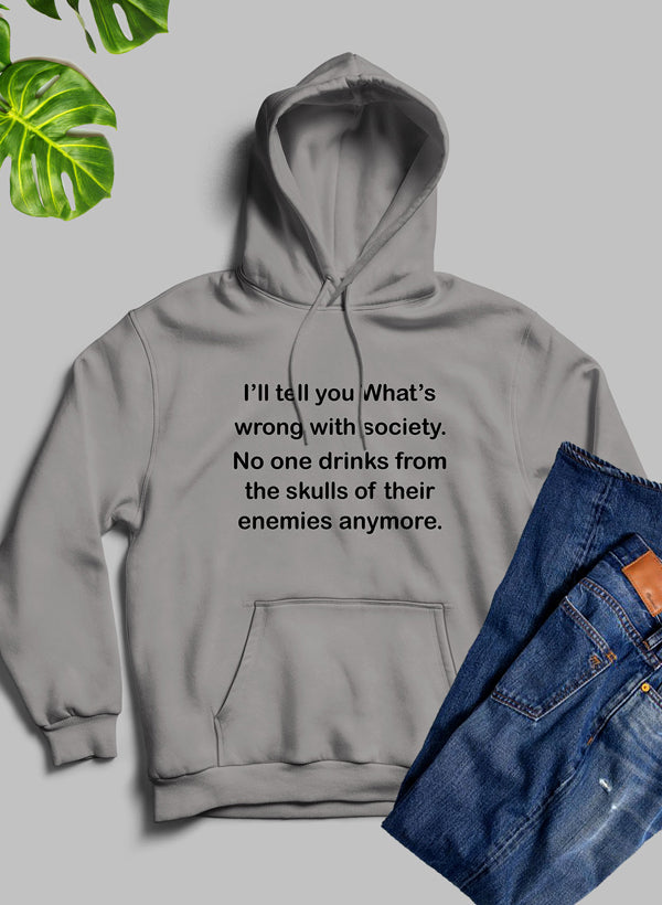 What Is Wrong With Society Hoodie shopmerchmallow Virgin Teez - Black Hoodie