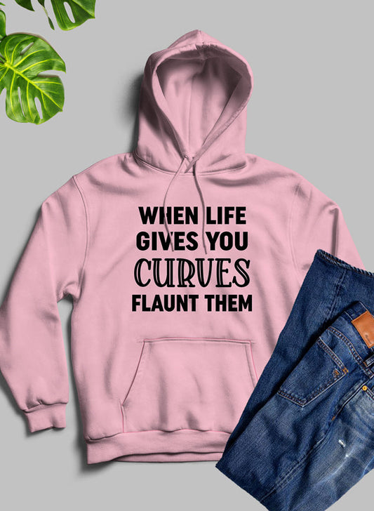 When Life Gives You Curves Hoodie shopmerchmallow Virgin Teez - Black Hoodie