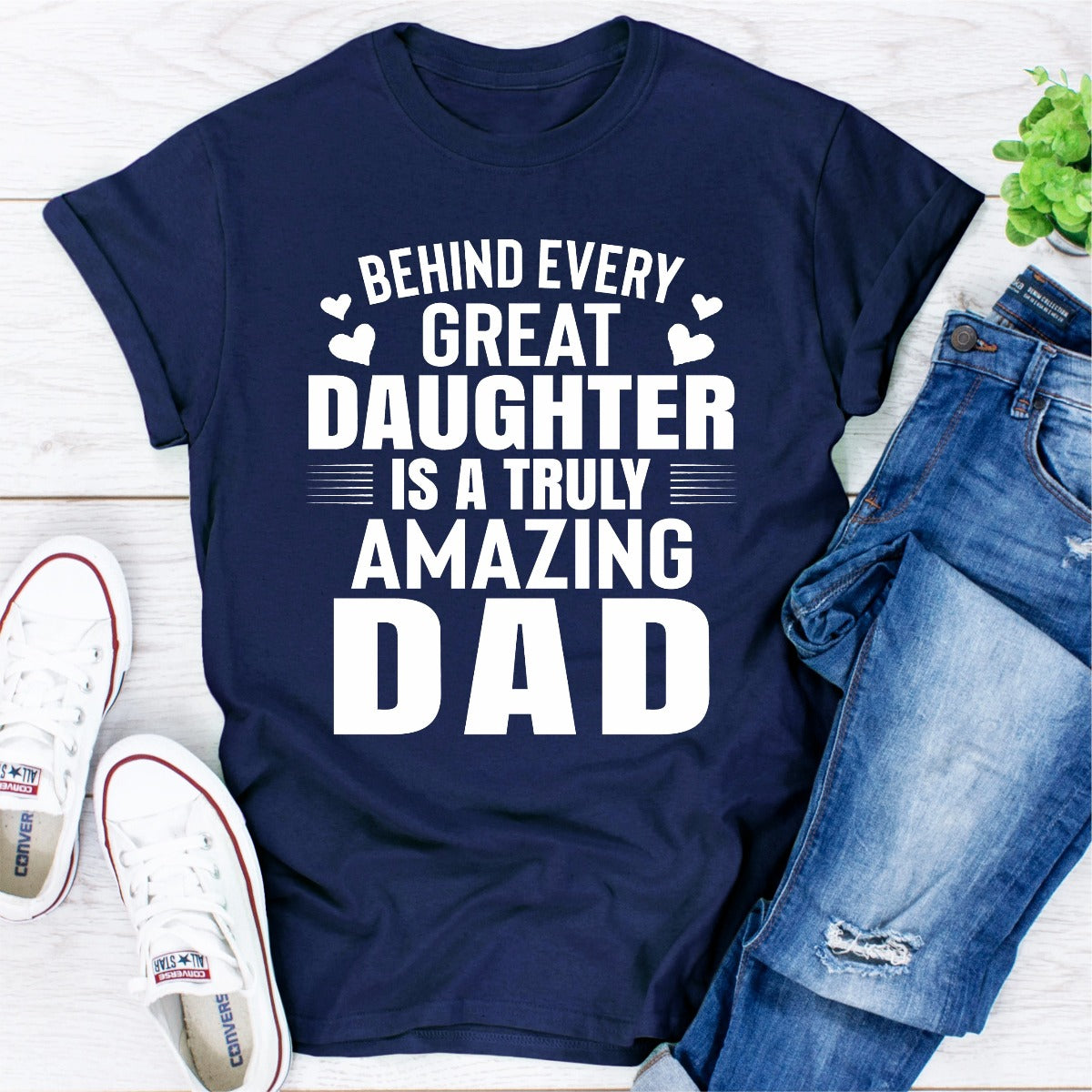 Behind Every Great Daughter Is a Truly Amazing Dad T-Shirt shopmerchmallow Behind Every Great Daughter Is a Truly Amazing Dad T-Shirt