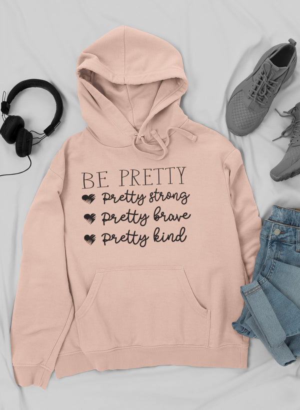 Be Pretty Hoodie shopmerchmallow Virgin Teez - Black Hoodie