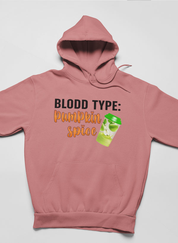 Blood Type Pumpkin Spice Hoodie shopmerchmallow Virgin Teez - Black Hoodie