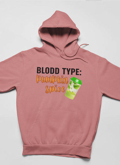 Blood Type Pumpkin Spice Hoodie shopmerchmallow Virgin Teez - Black Hoodie