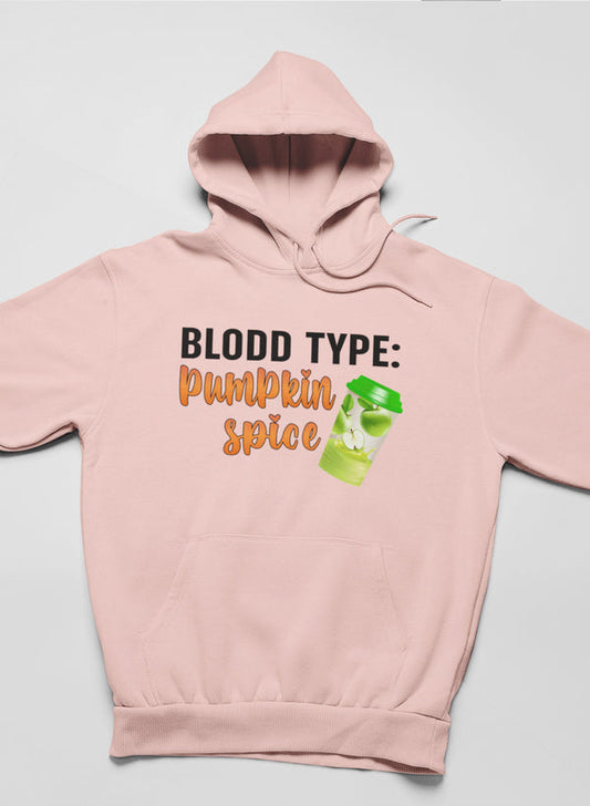 Blood Type Pumpkin Spice Hoodie shopmerchmallow Virgin Teez - Black Hoodie