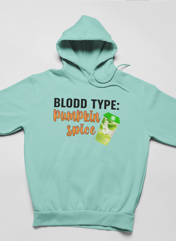 Blood Type Pumpkin Spice Hoodie shopmerchmallow Virgin Teez - Black Hoodie