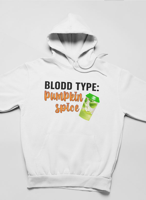 Blood Type Pumpkin Spice Hoodie shopmerchmallow Virgin Teez - Black Hoodie