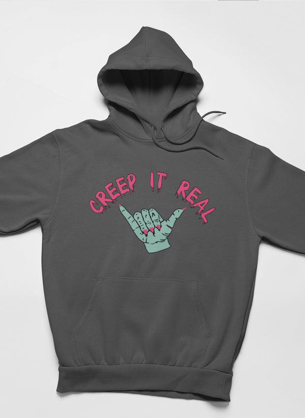 Creep It Real Hoodie shopmerchmallow Virgin Teez - Black Hoodie